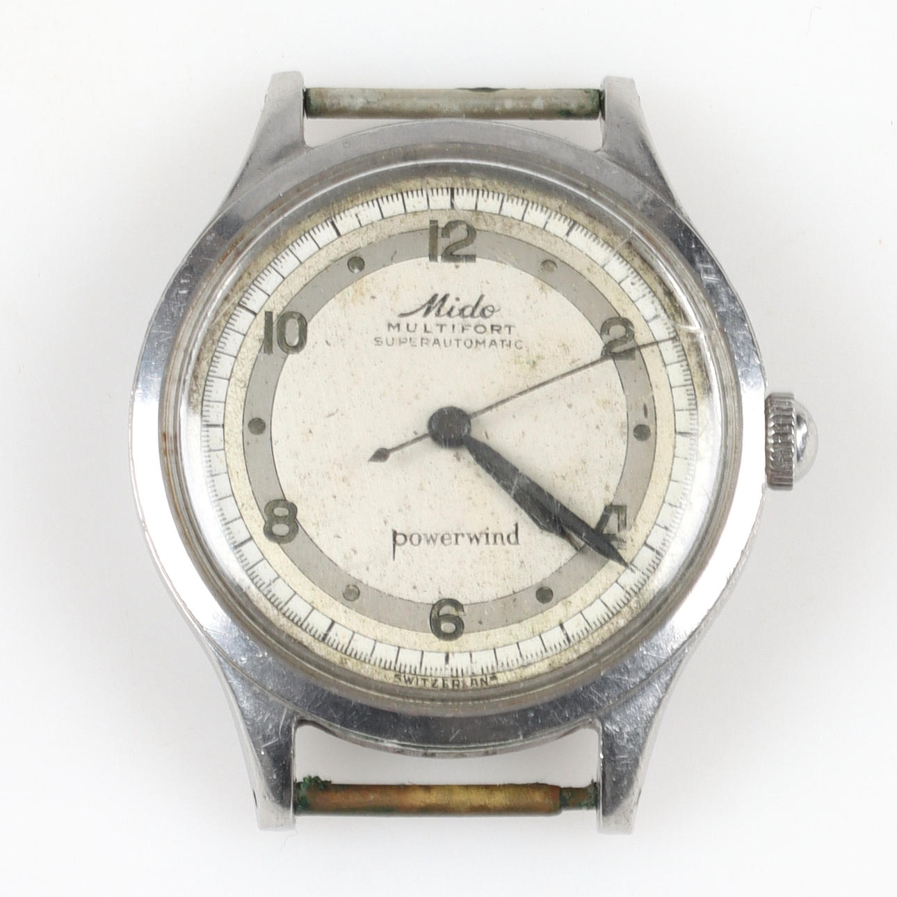 ARMBANDSUR, stål, Mido Powerwind, 1900-talets mitt.