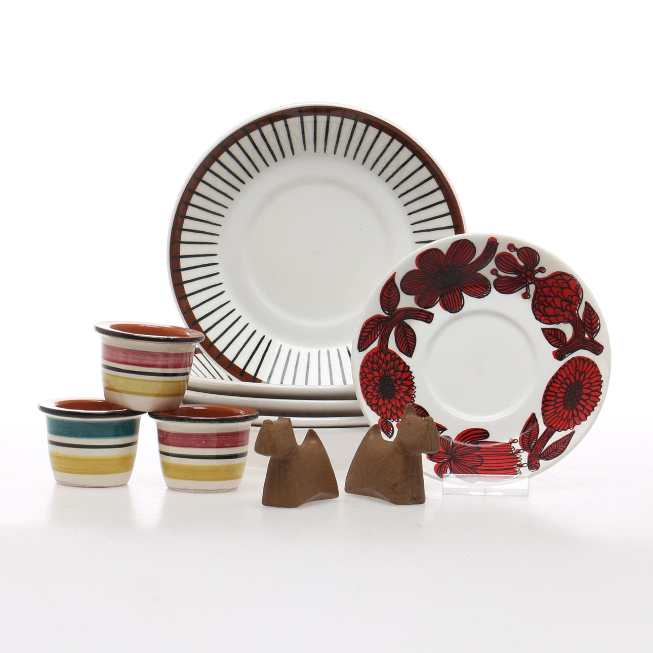 PARTI STIG LINDBERG, 11 delar, kermik, Gustavsberg.