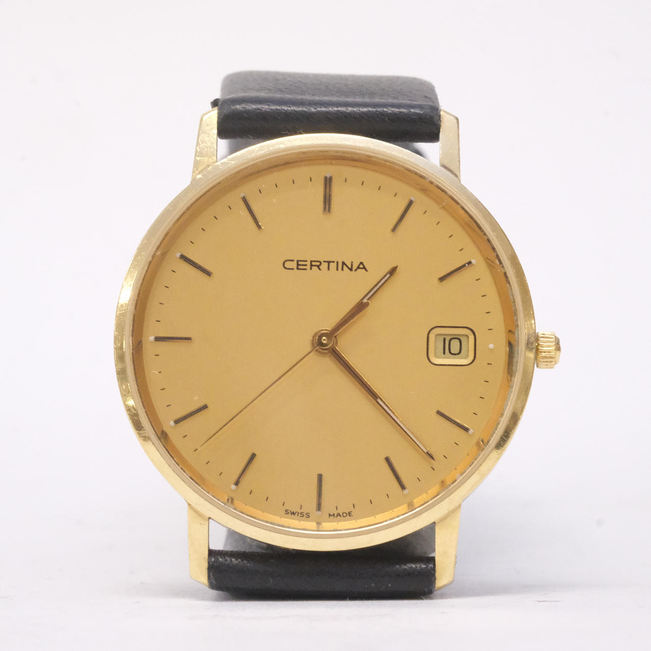 HERRARMBANDSUR, CERTINA, 18K GULD.
