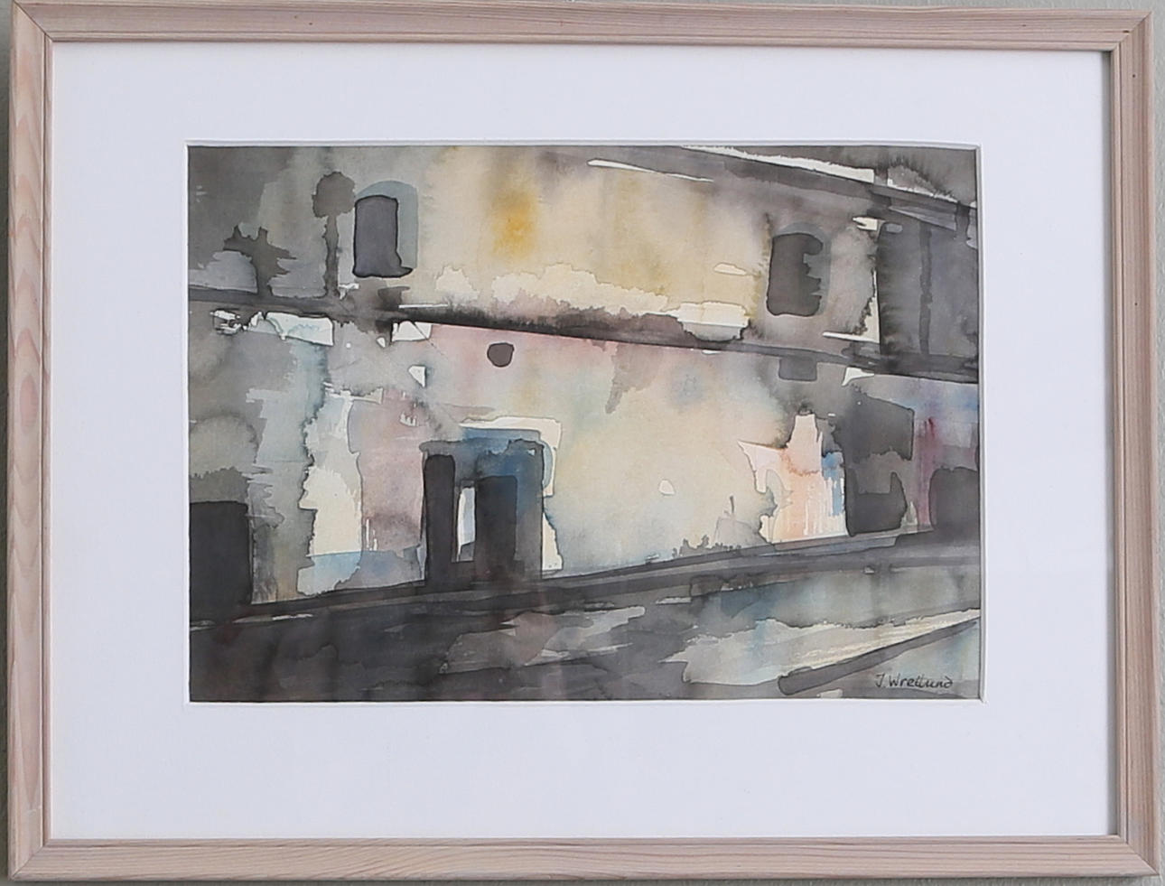 OIDENTIFIERAD KONSTNÄR. Akvarell, signerad J Wretlund.