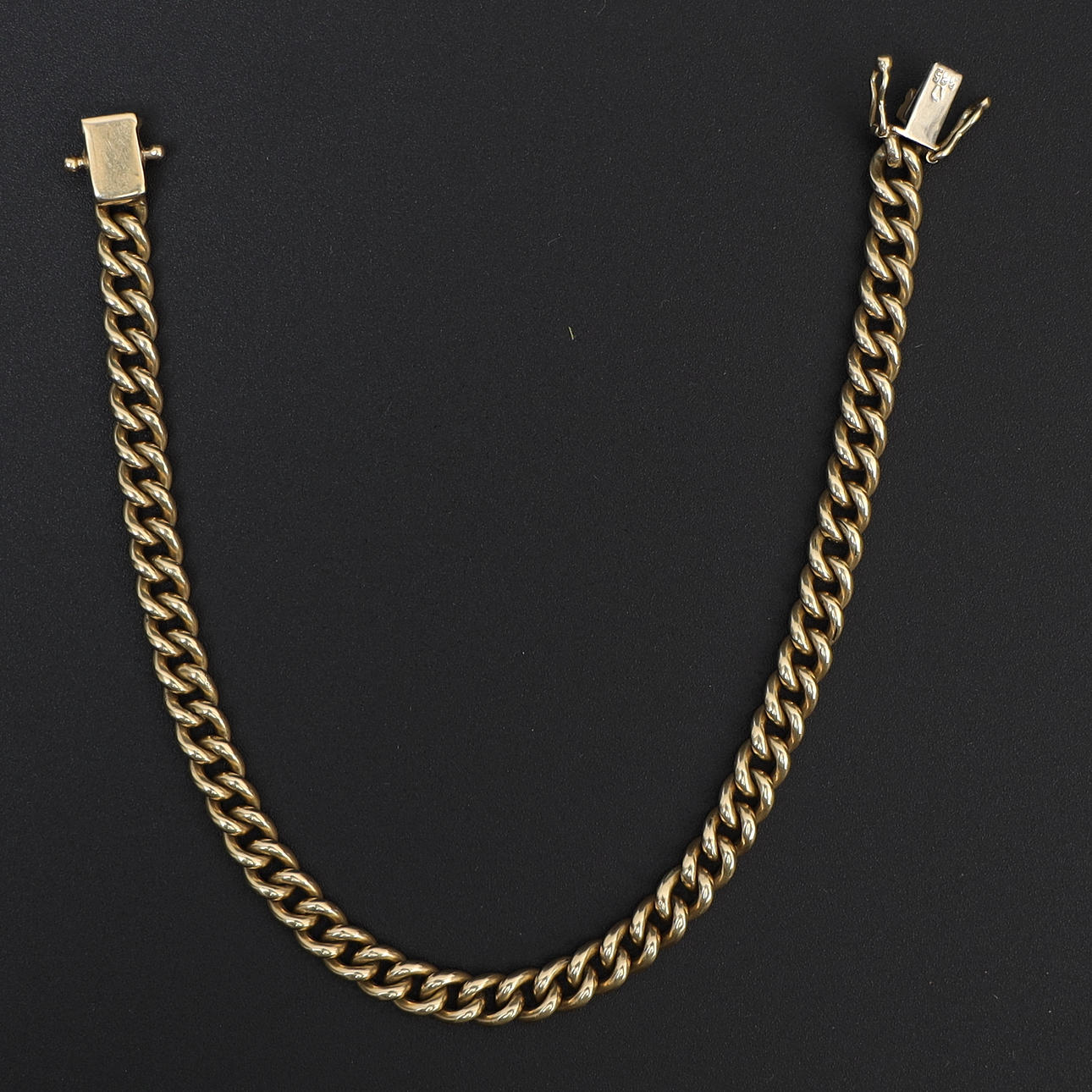 ARMBAND, 14k, guld, kedjelänk, stämplad.
