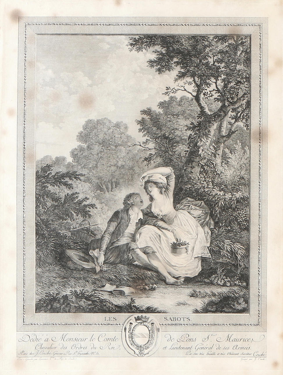 ANTIKT GRAFISKT BLAD. "Les Sabots".