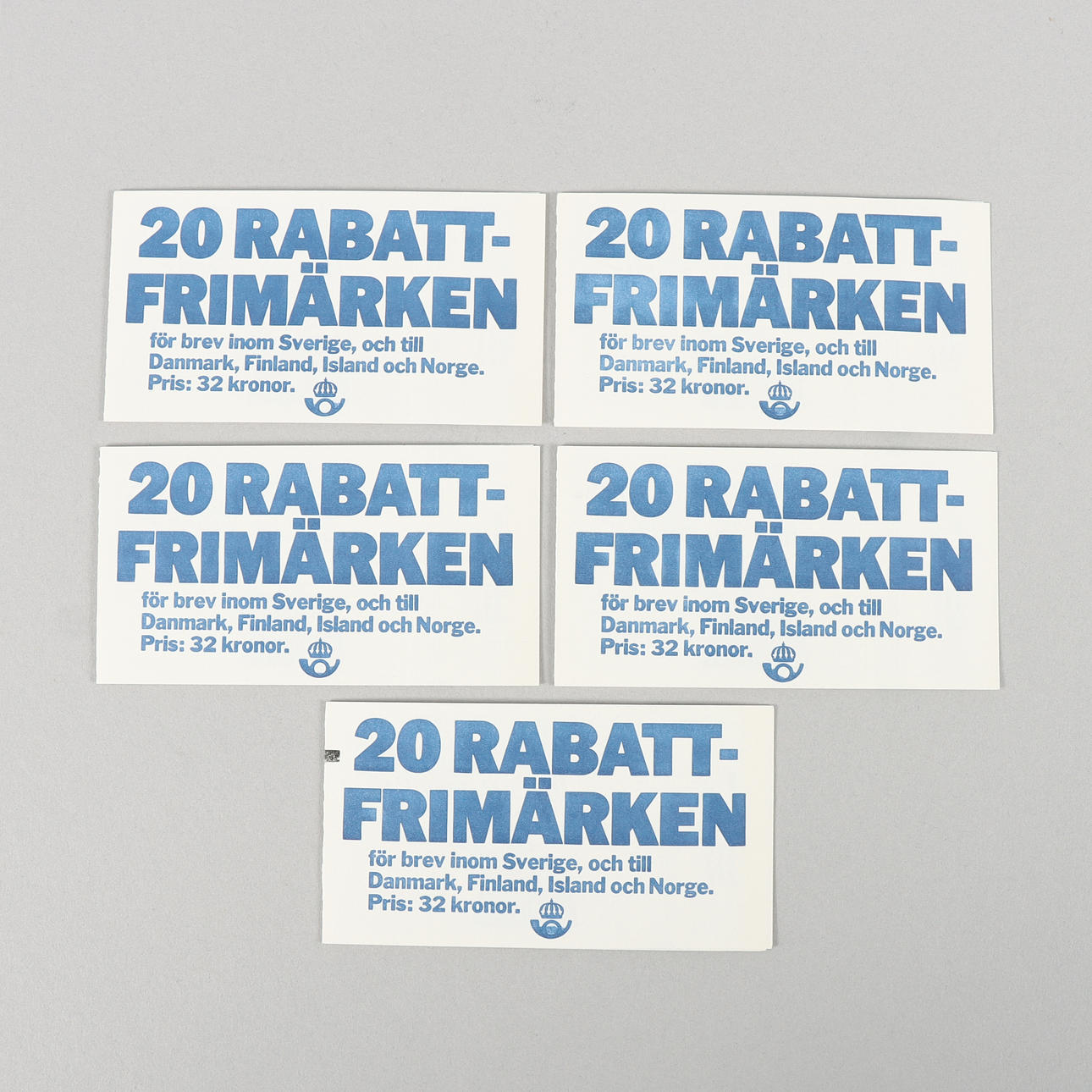 RABATTFRIMÄRKEN 5 häften.