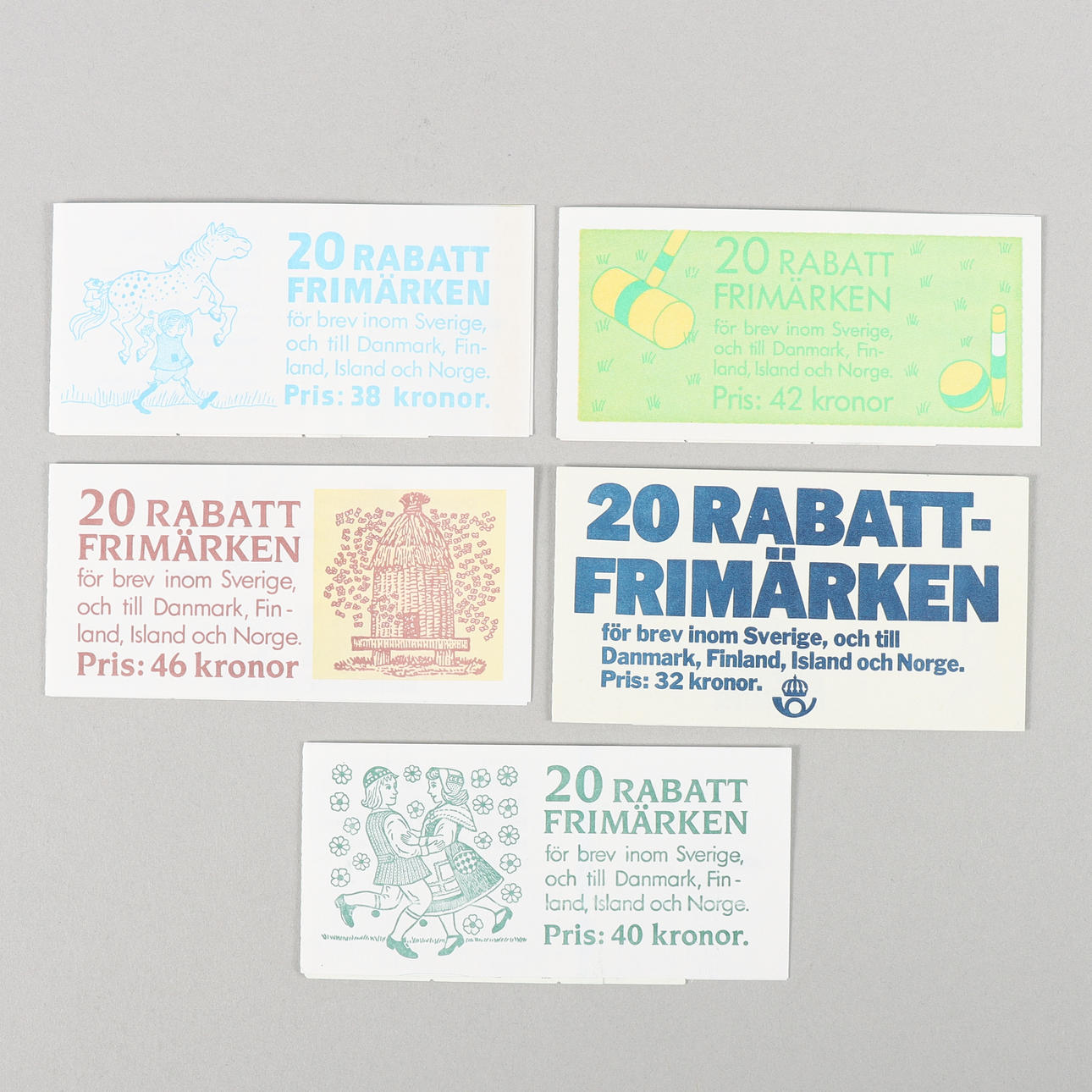 RABATTFRIMÄRKEN 5 häften.