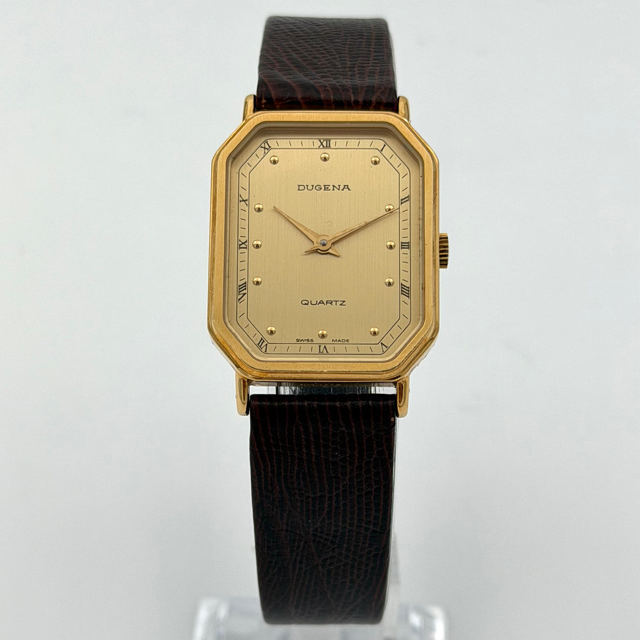 DUGENA, armbandsur, 1980-tal, quartz, gulddouble´.