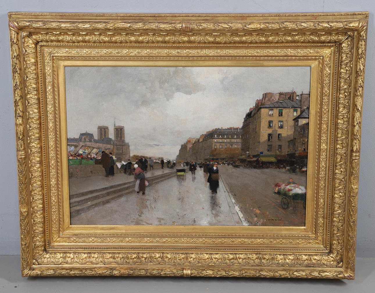 LUIGI LOIR (1845-1916). LE QUAIS DE LA SEINE.