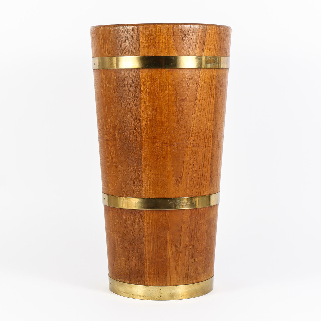 PARAPLYSTÄLL teak och mässing.