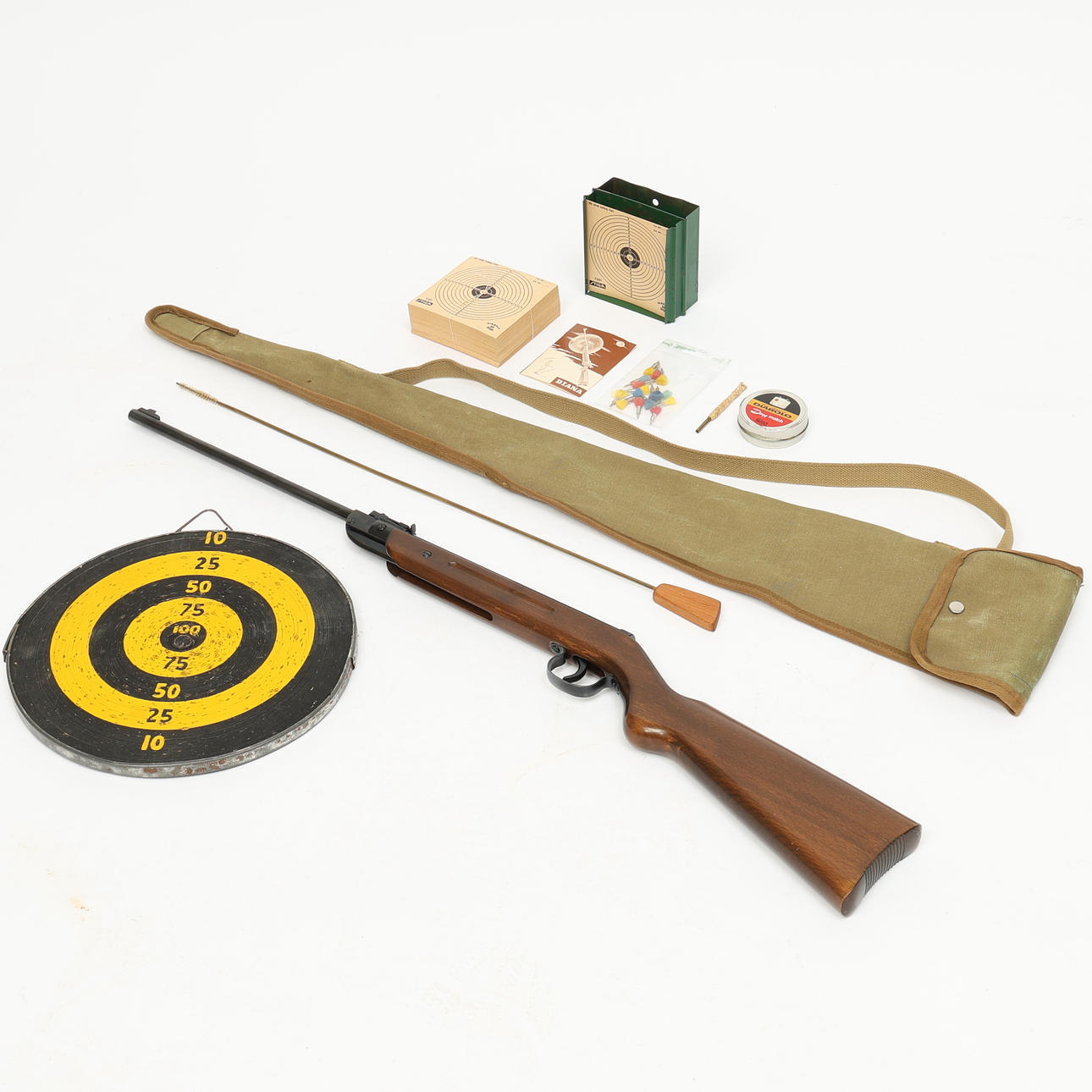 AIR RIFLE, with accessories, 