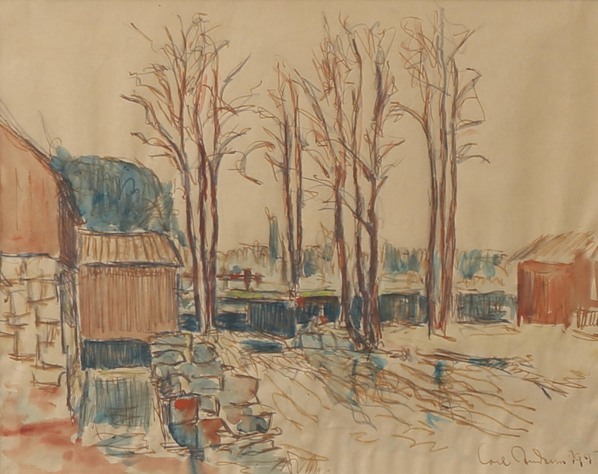 CARL ANDERSON. Akvarell, signerad och daterad 1947.