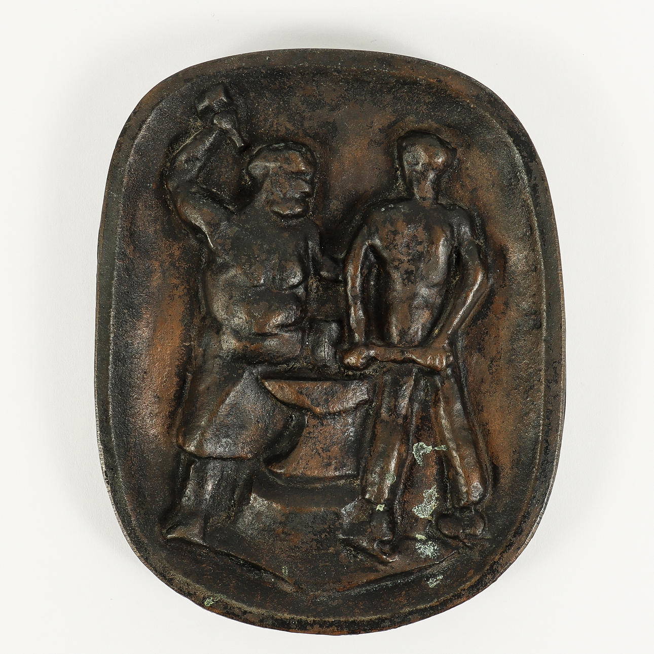 ALLAN EBELING. Relief gjutjärn, Smederna.