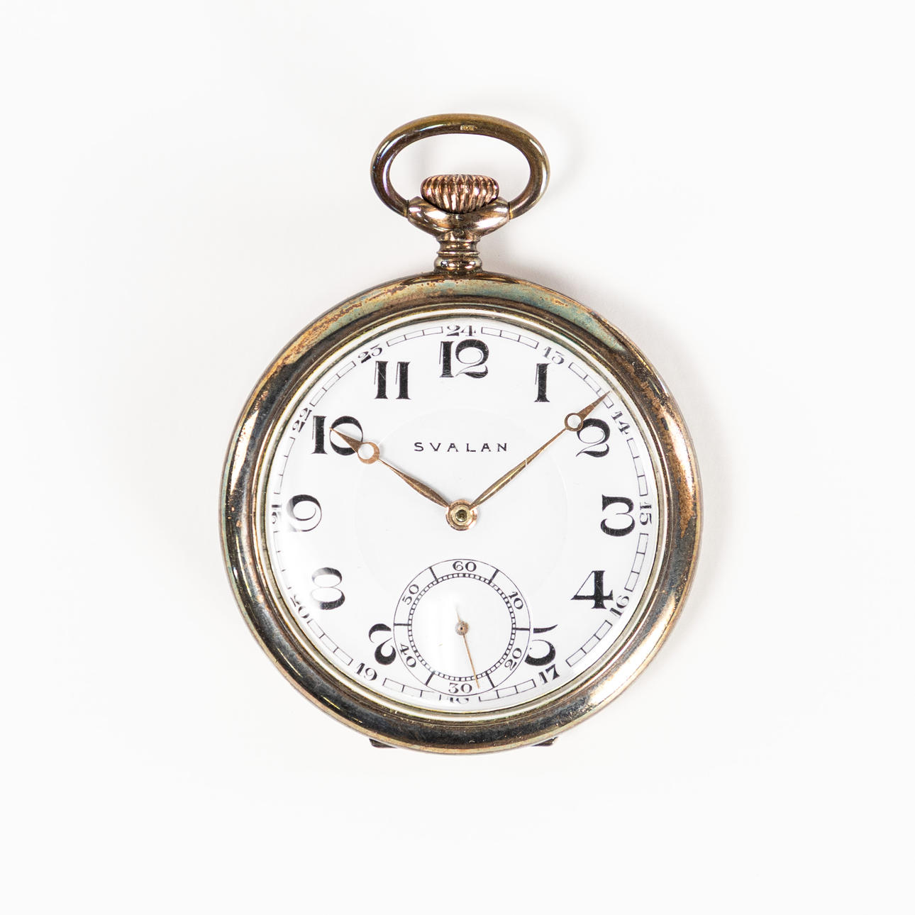 SVALAN. Fickur, 49 mm, silver.