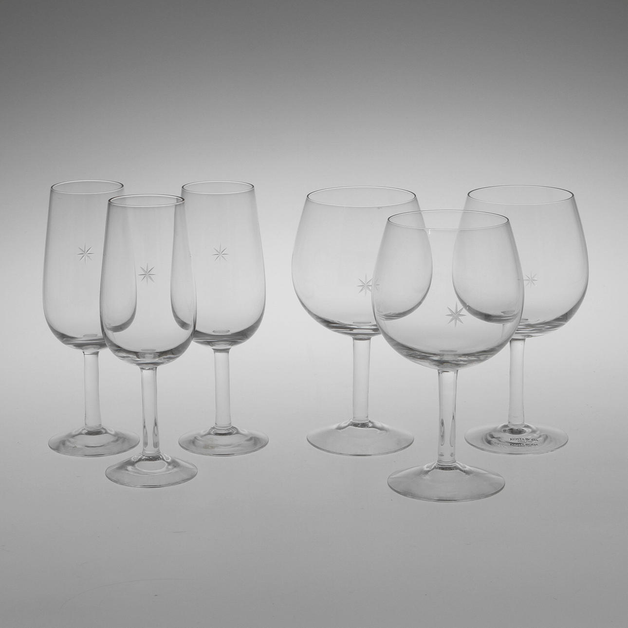 GLASSERVISDELAR, 21 st, "Bouquet", Signe Persson Melin, Kosta Boda.