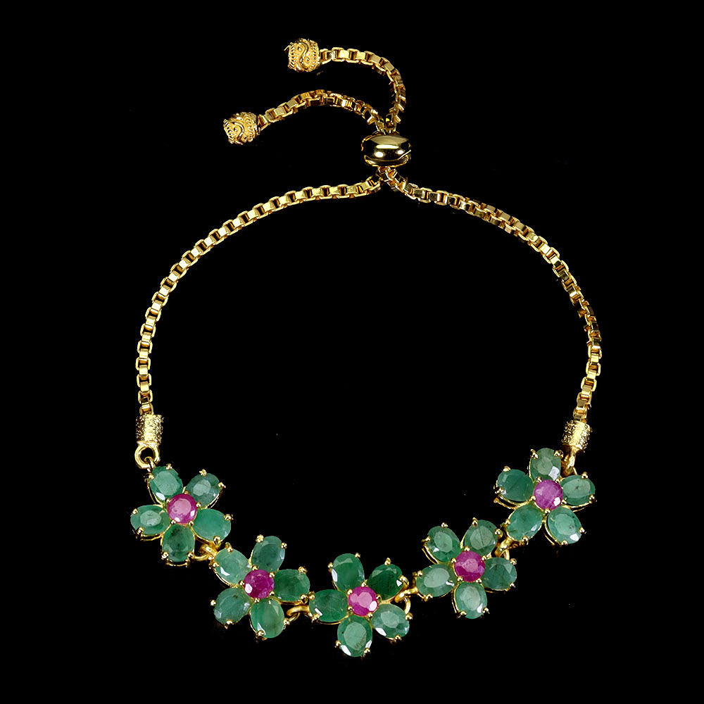 EMERALD FLOWER BRACELET.