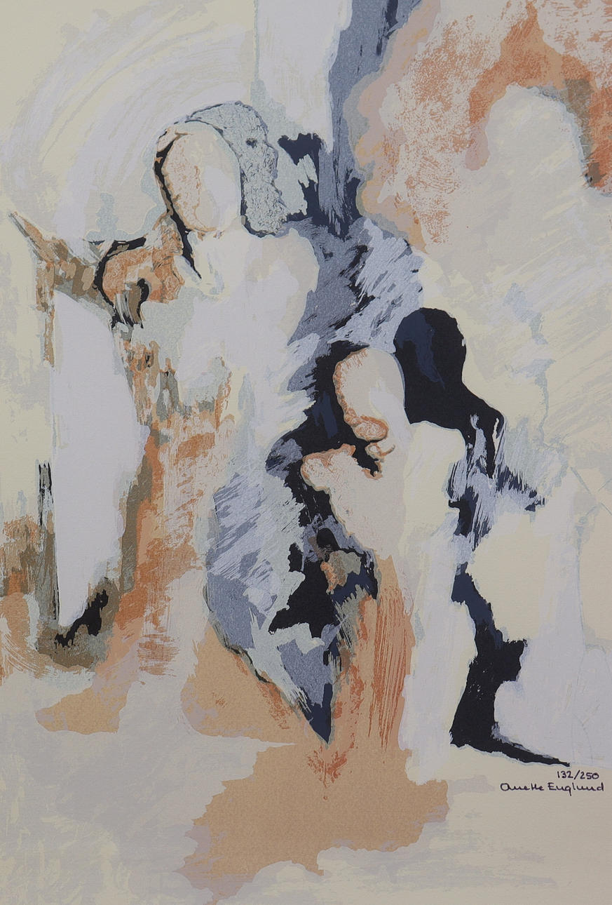 ANETTE ENGLUND. litografi, figurkomposition.