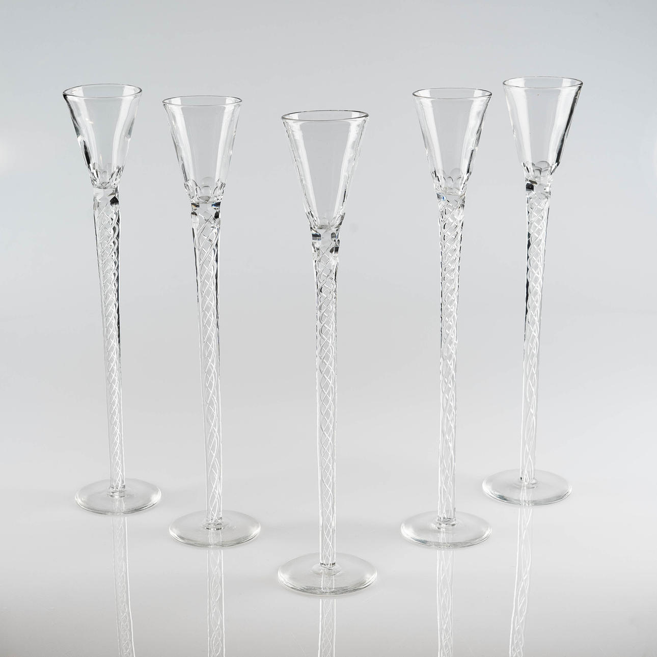 SPETSGLAS, LUFTSPIRAL, 1900tal (5st).