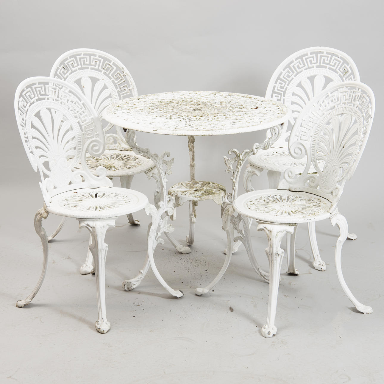 TRÄDGÅRDSGRUPP, vitmålad aluminium.