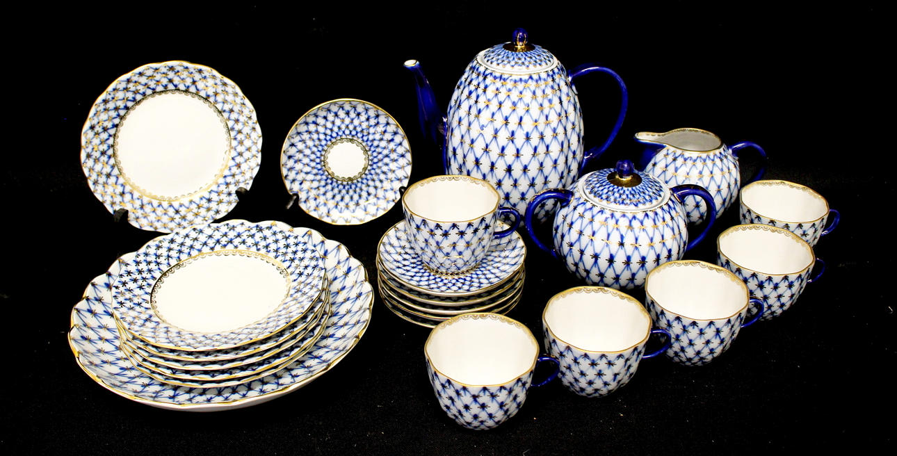 KAFFESERVIS, 22 delar, porslin, "Coblat net" Lomonosov.