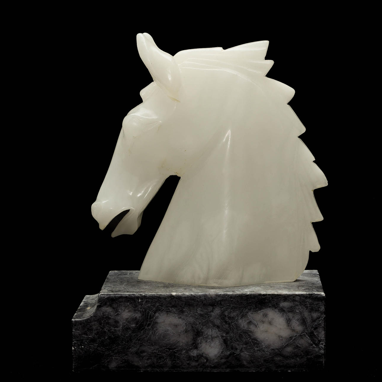 BOKSTÖD, alabaster & marmor, 1900-tal.
