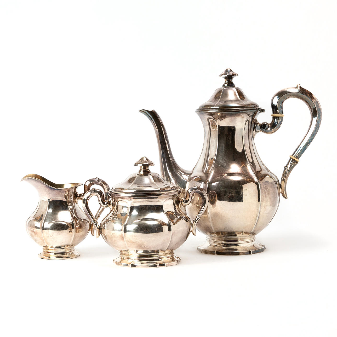 COFFEE SERVICE, three pieces, silver.