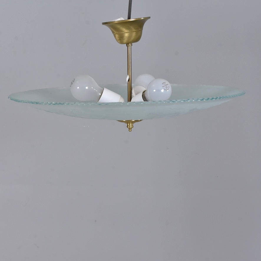 TAKPLAFOND, glas och mässing, 1900-tal.