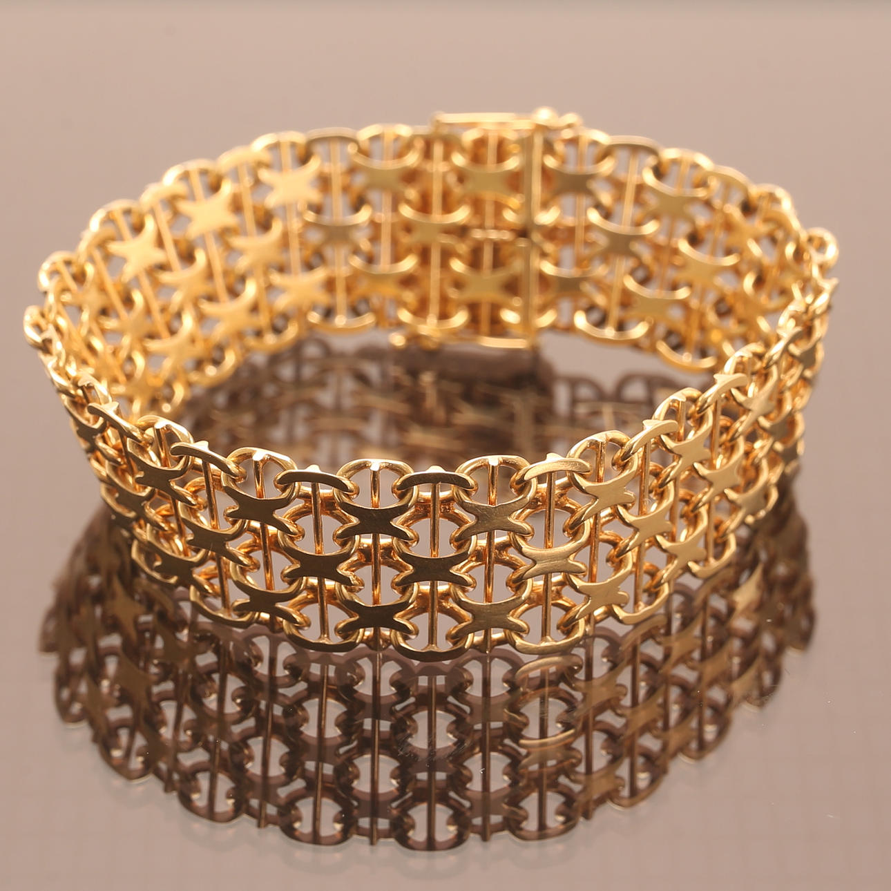 ARMBAND, X-länk, 18k guld.