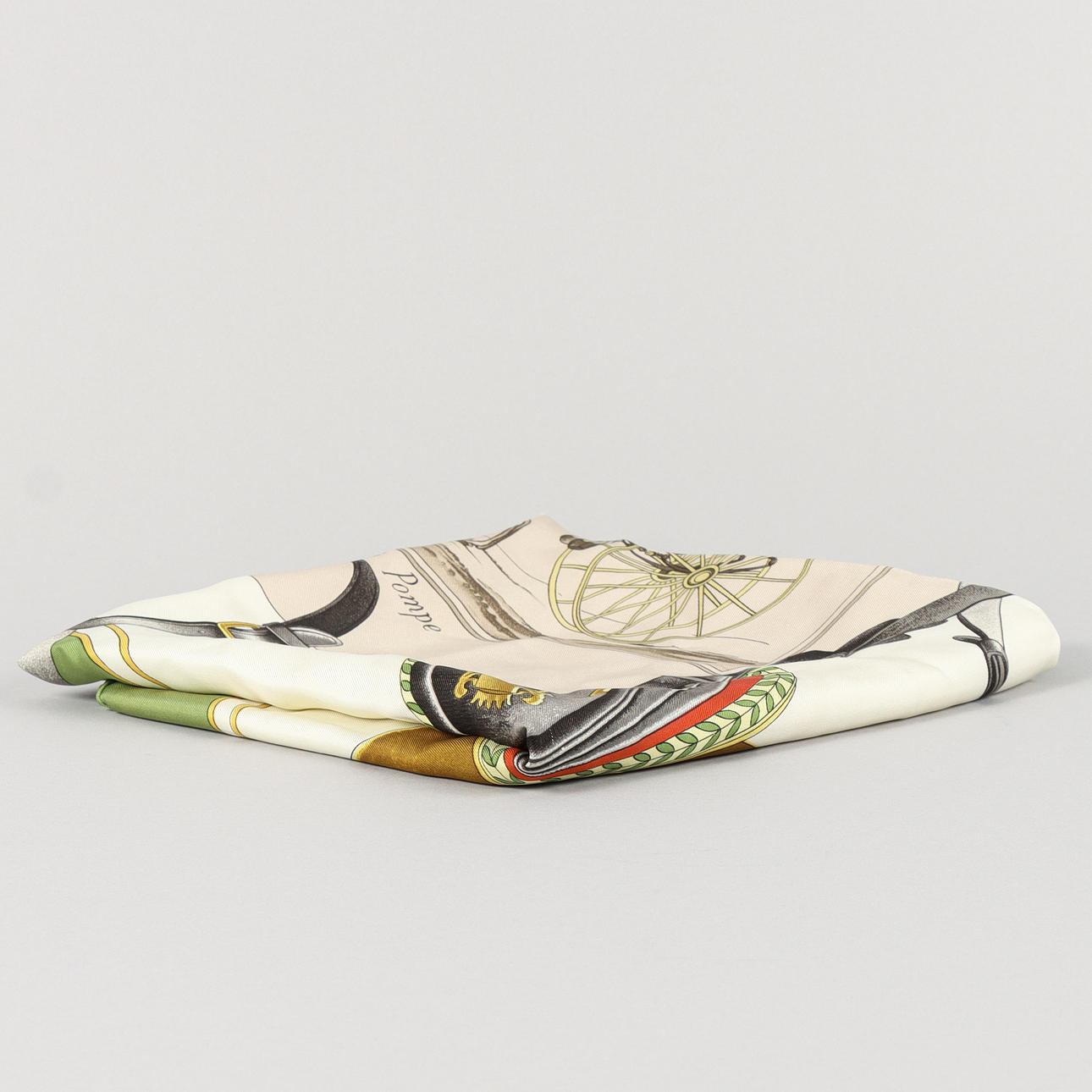 HERMÈS, "Carrick à Pompe", scarf.