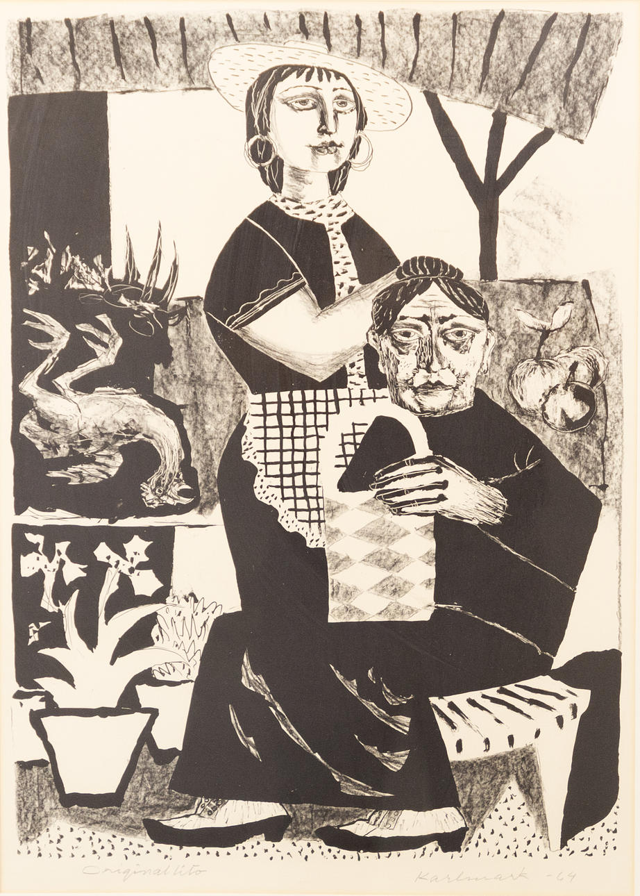 GERHARD KARLMARK. lithograph, signed, dated -64.