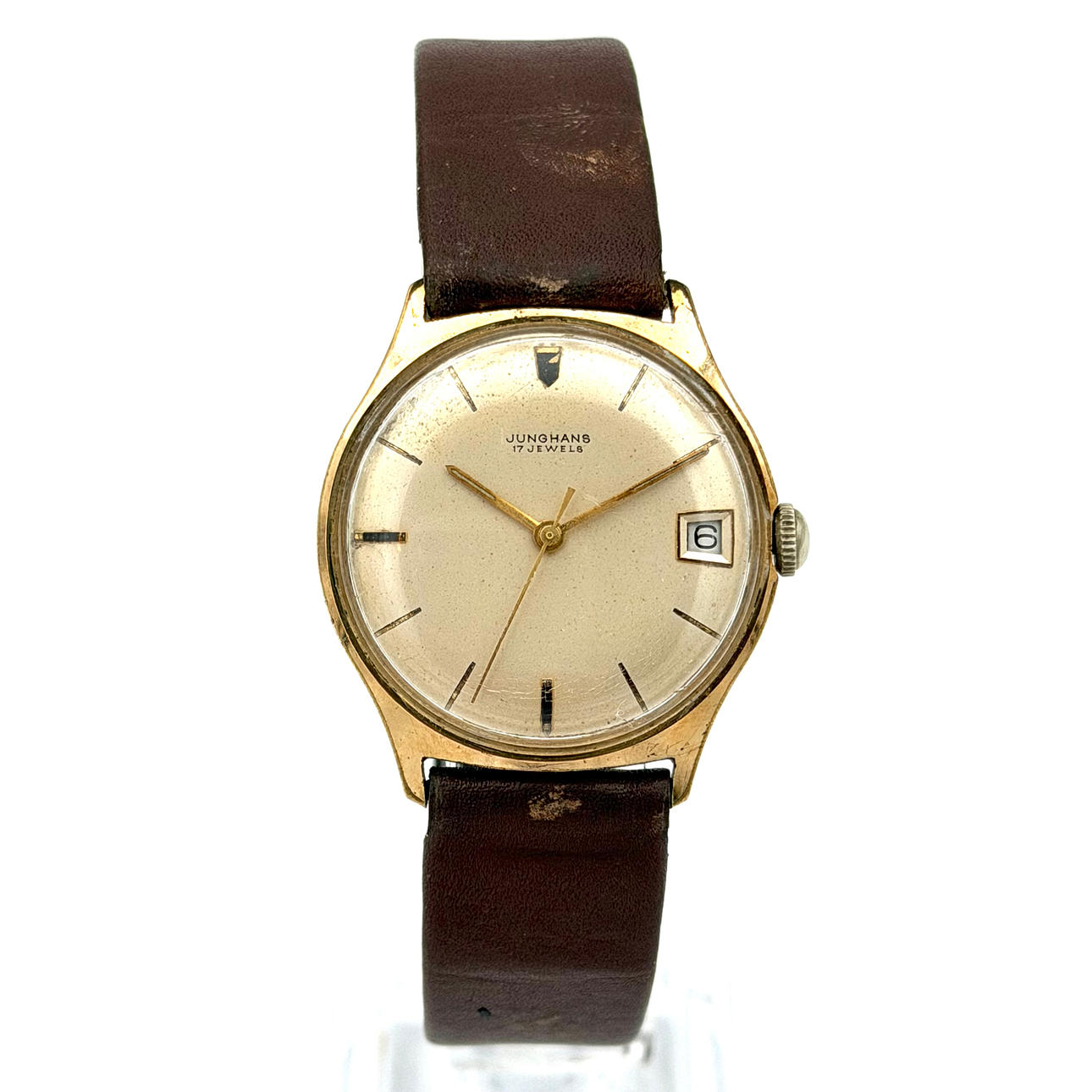 JUNGHANS, armbandsur, 1960-tal, manuell, gulddouble´.