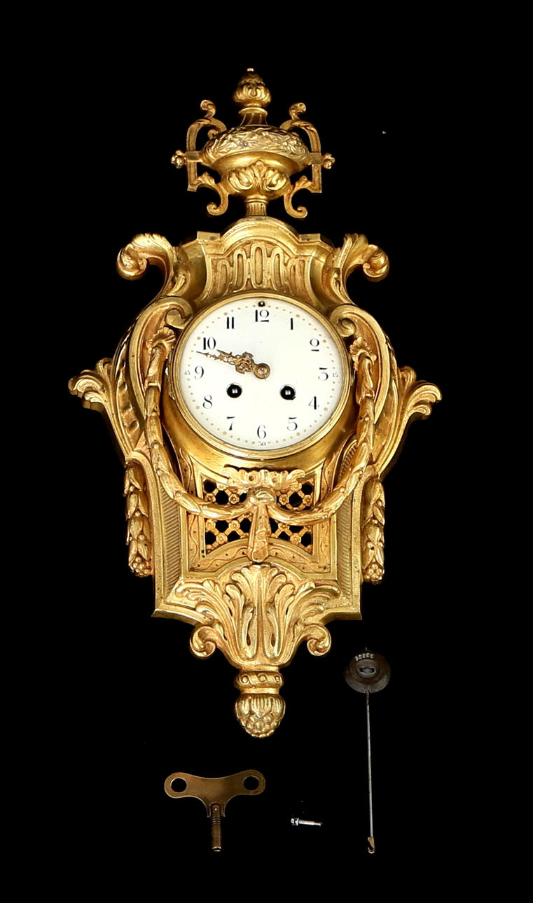 VÄGGPENDYL,förgylld brons,1900-tal.