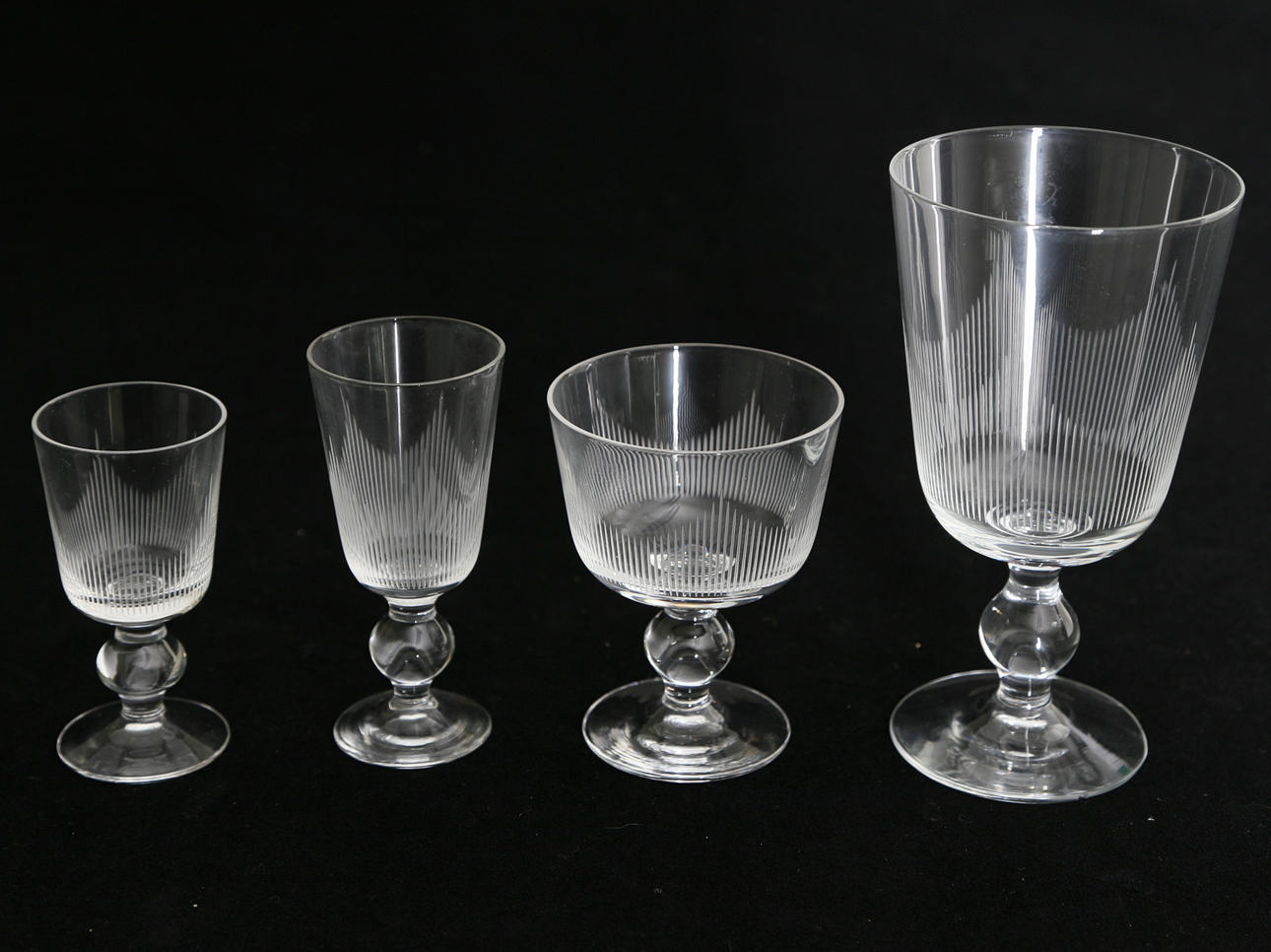 GLASSERVIS, 42 delar, "Recette", Bengt Orup, Johansfors, 1900-tal.