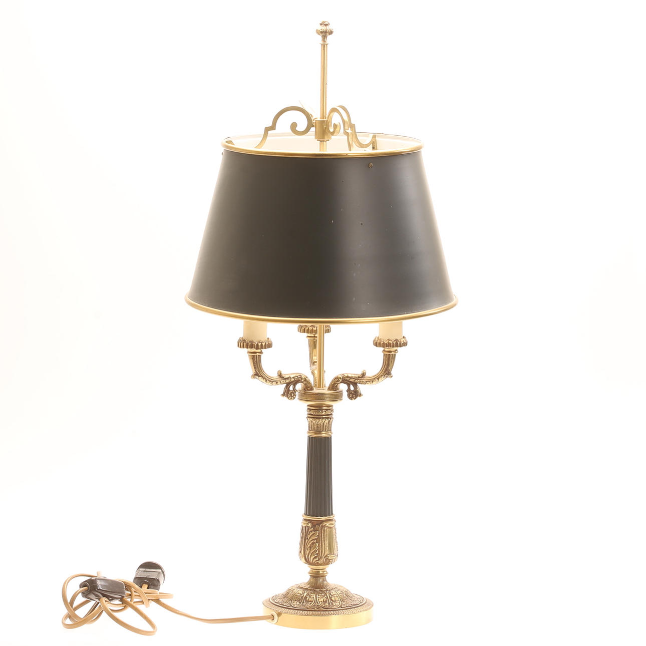 BORDSLAMPA, metall och plåt, Einar Bäckström.