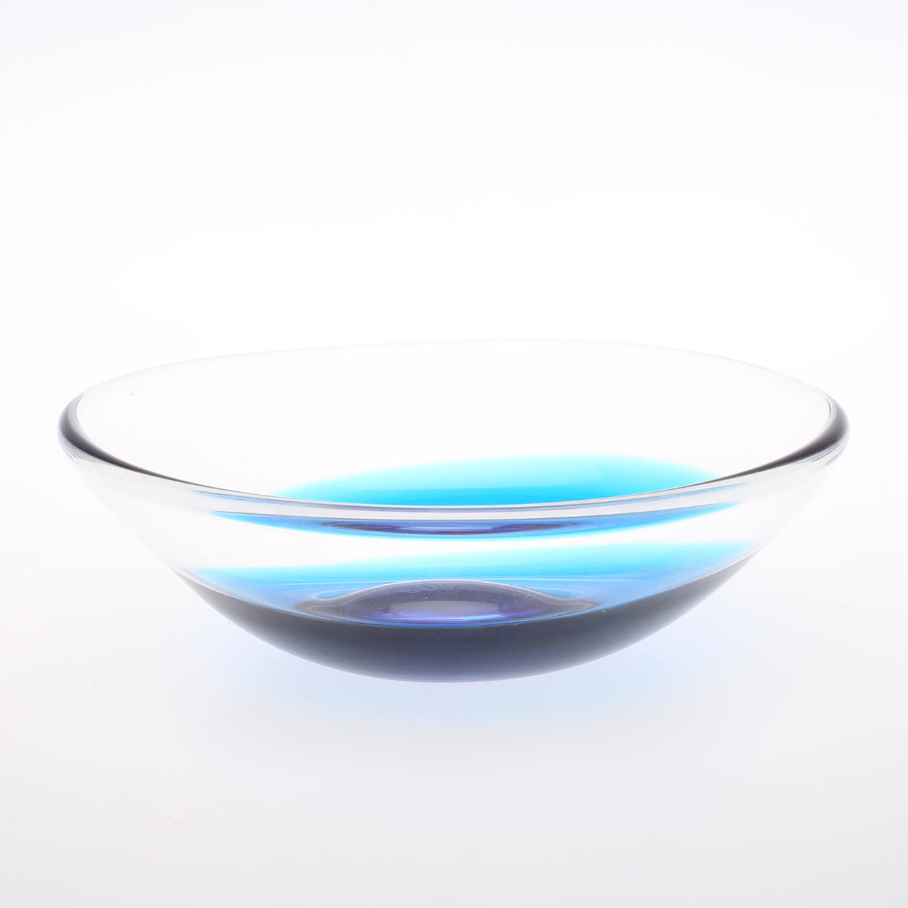 SKÅL, glas, otydligt signerad samt daterad 93.