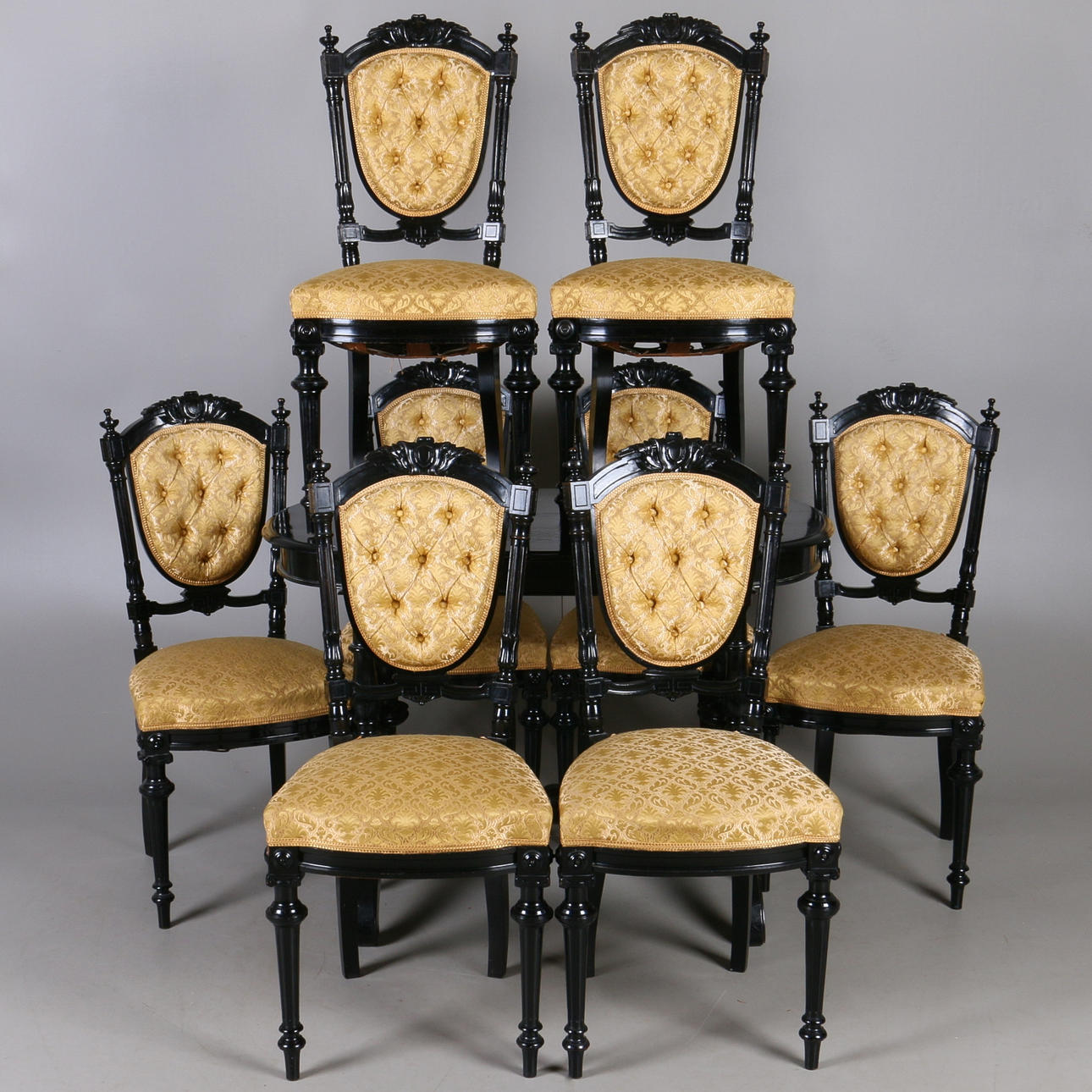 SALONGSGRUPP, 9 delar, louis XVI stil, 1800/1900-tal.