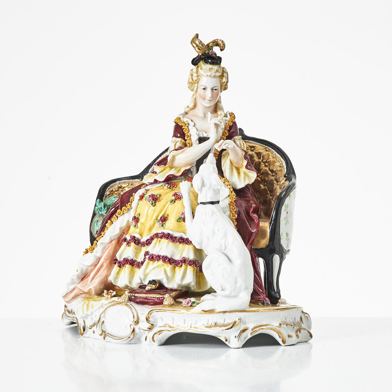 FIGURINE, porcelain, first half of the 20th century, Rococo style, in ...