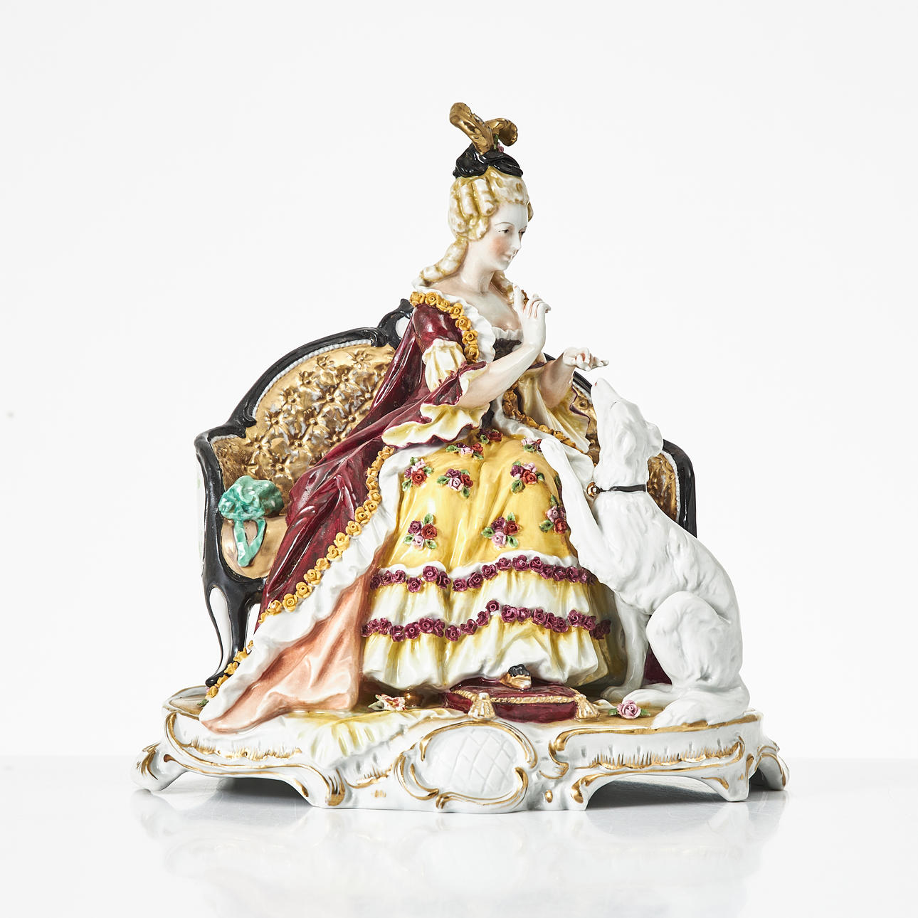 FIGURINE, porcelain, first half of the 20th century, Rococo style, in ...