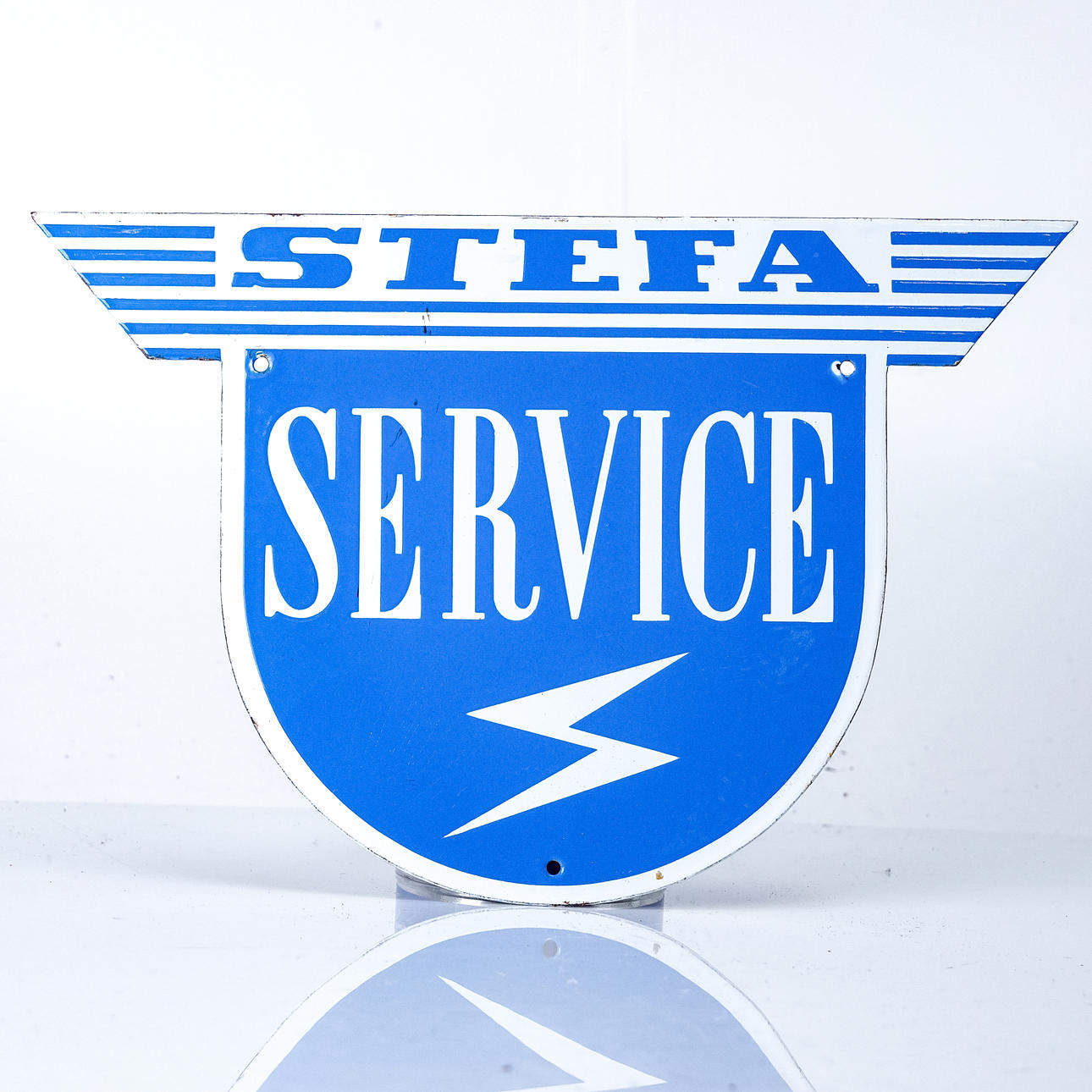 STEFA SERVICE, emaljskylt, 1950/60-tal.