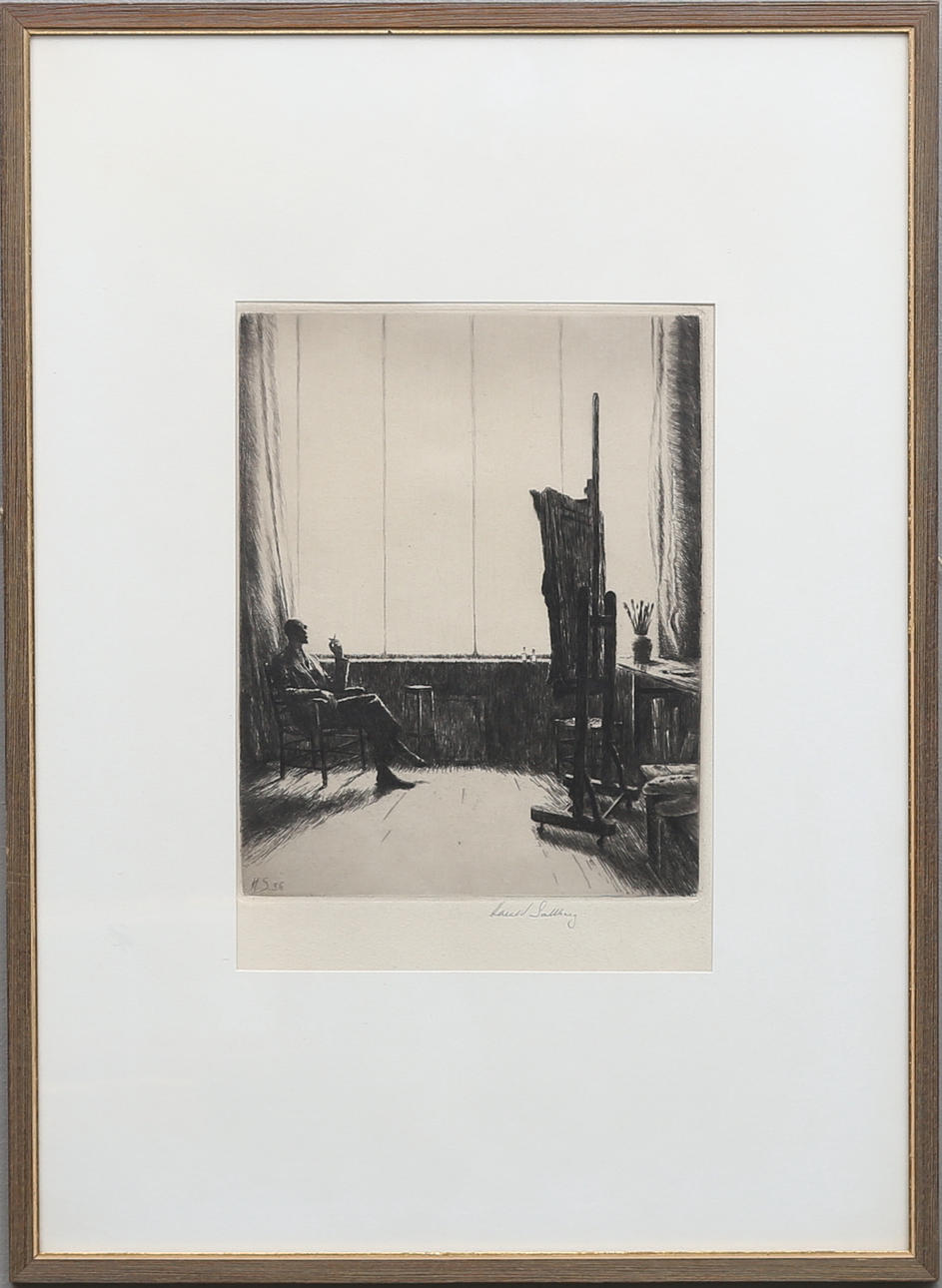 HARALD SALLBERG. etsning, signerad.