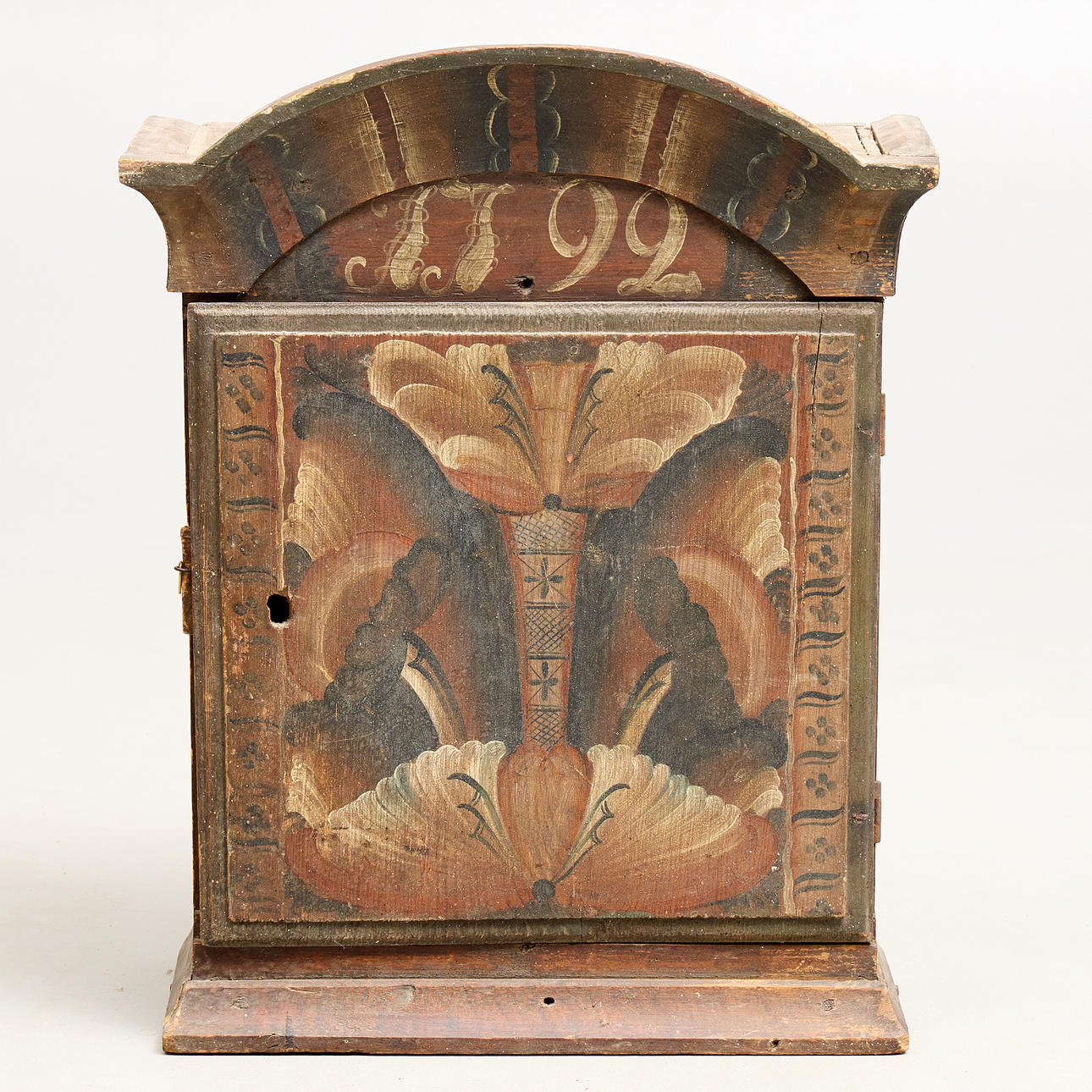WALL CABINET, folk art, Rättvik, Dalarna, dated 1792.