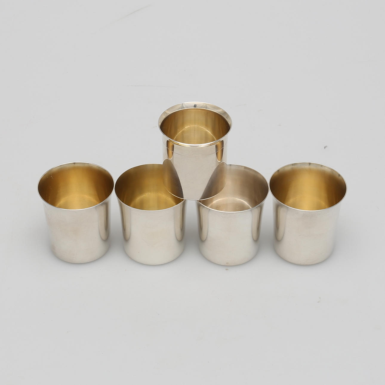 BÄGARE, 5 stycken, silver, Ceson, samt Gab, 1960/1970-tal, vikt 132 gram.