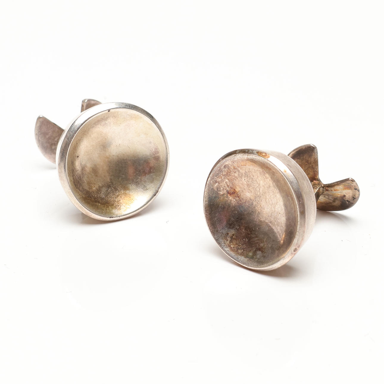 ATTRIBUTED TO SIGURD PERSSON. Cufflinks in box, silver, Sweden.