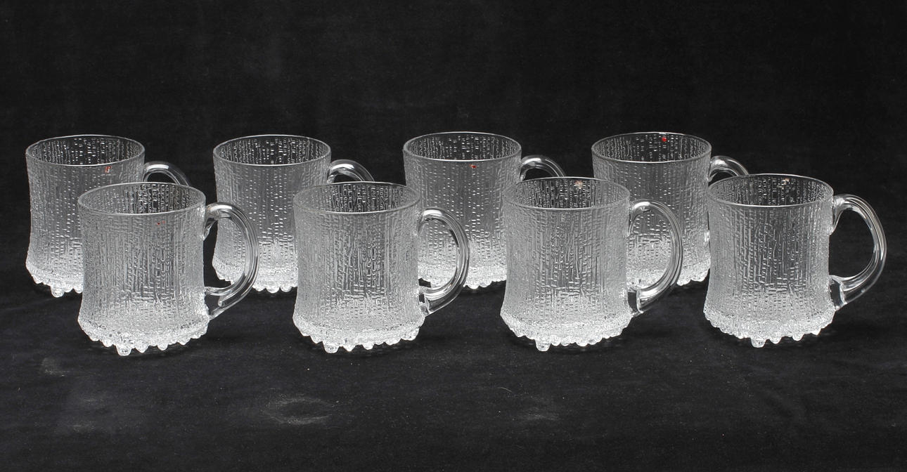 SEJDLAR, 8 st, "Ultima Thule", Tapio Wirkkala, Finland.