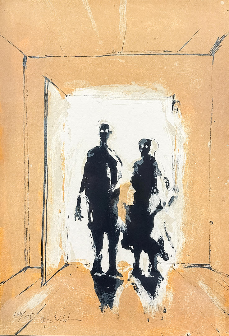 ÖRJAN WIKSTRÖM. COLOUR LITHOGRAPH, "Det gula rummet", signed, numbered.