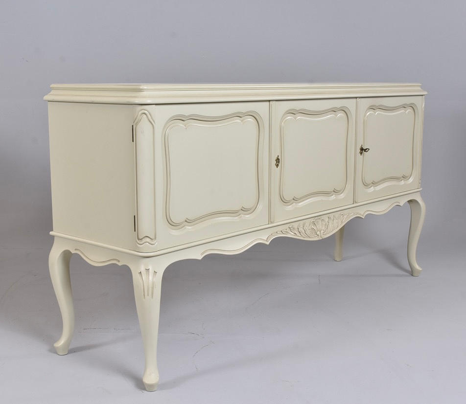 SIDEBOARD, gråmålat trä, Rokokostil, 1900-tal.