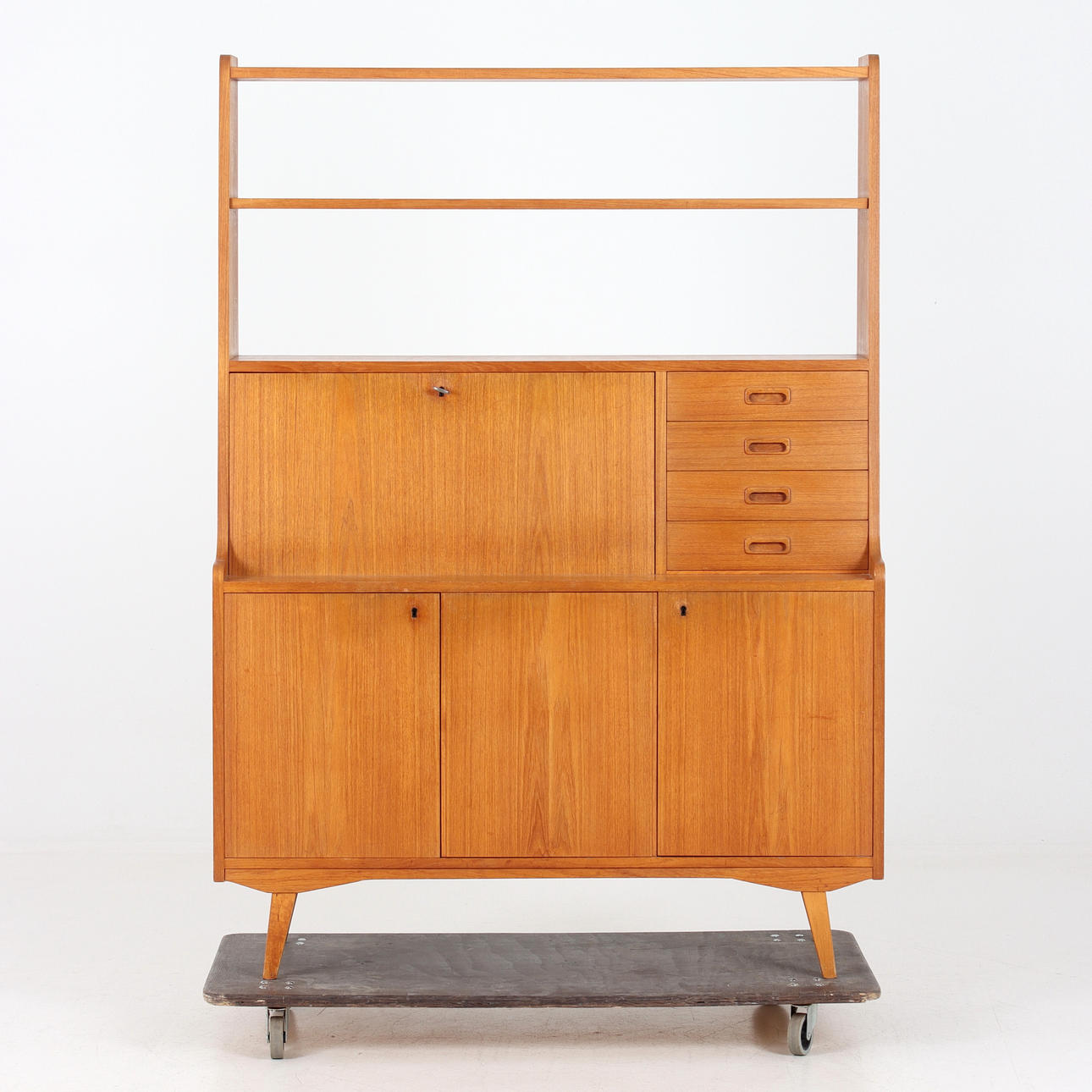 BOKHYLLA, teak, 1950/60-tal.