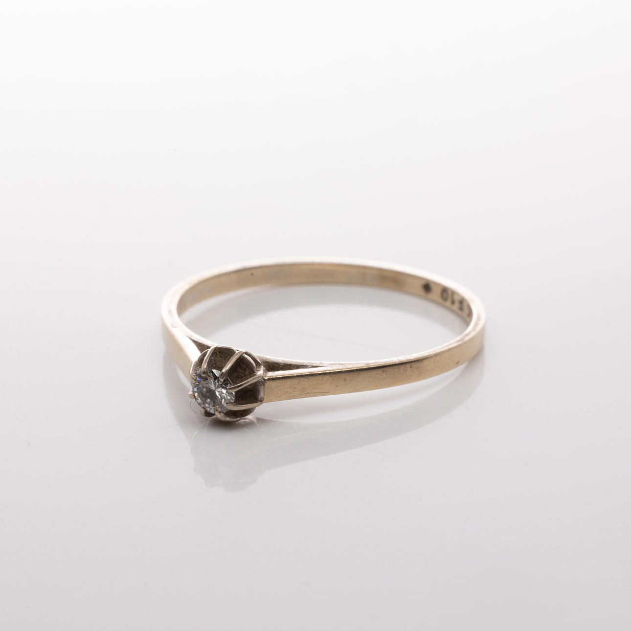 RING, 18K vitguld, Briljant 0,08 ct.