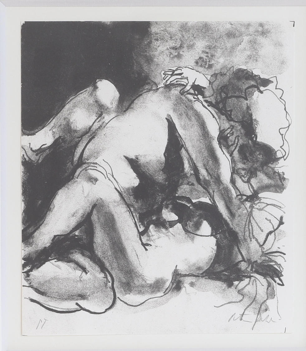 PETER DAHL. Litografi, provtryck, signerad.