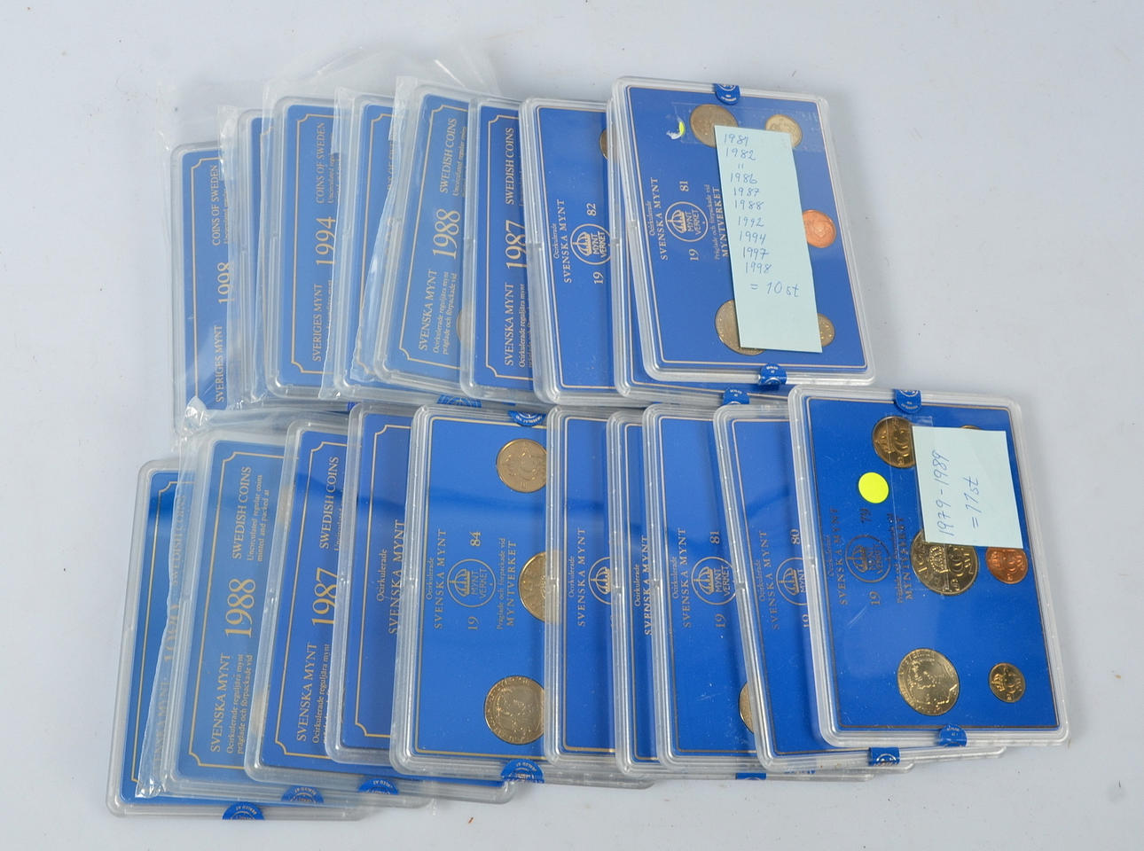 MYNTÅRSATSER, Sverige, 21-stycken.