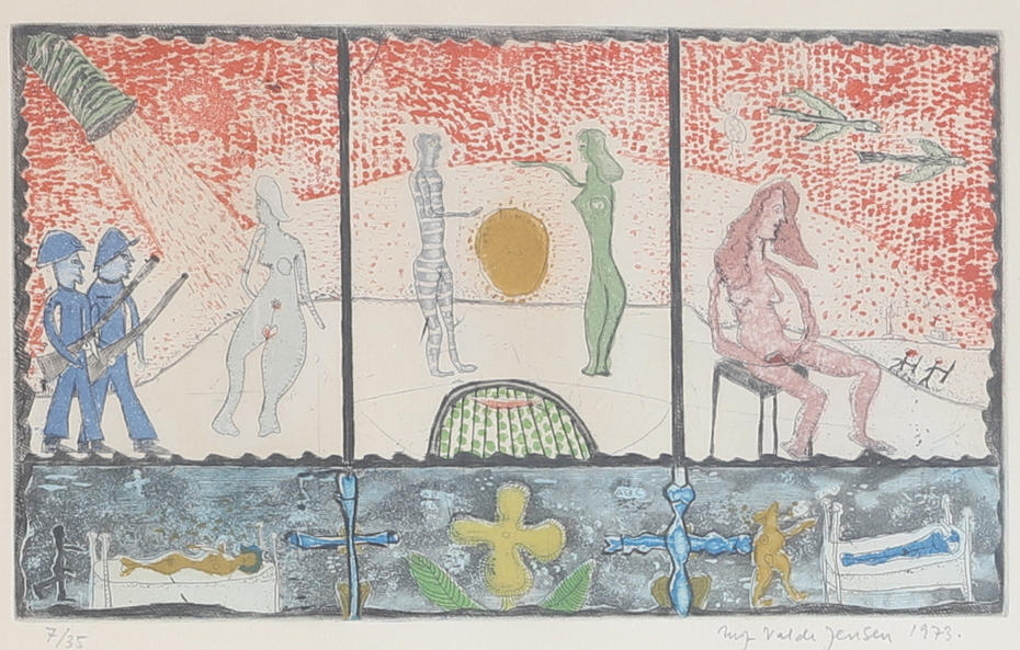 ULF VALDE JENSEN. Etsning, signerad, 7/35.