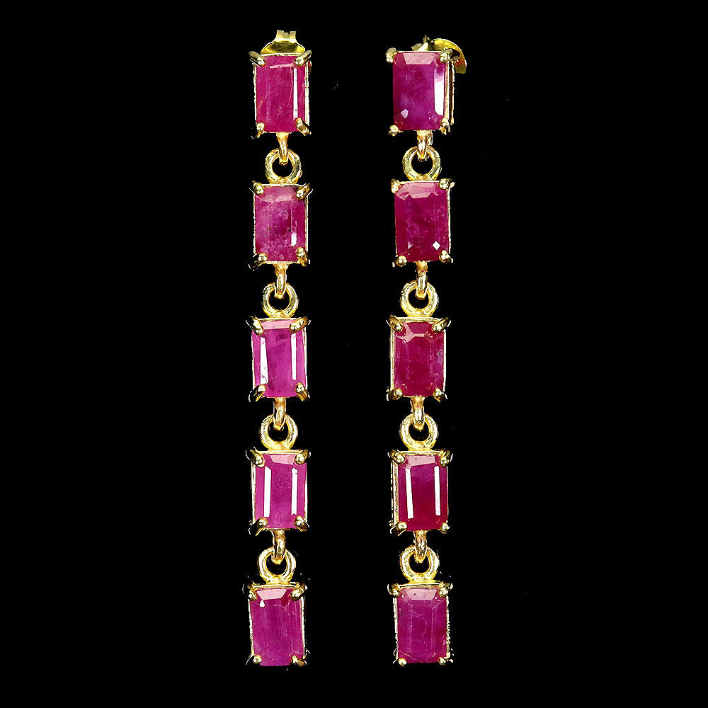 RUBY DROP EARRINGS.