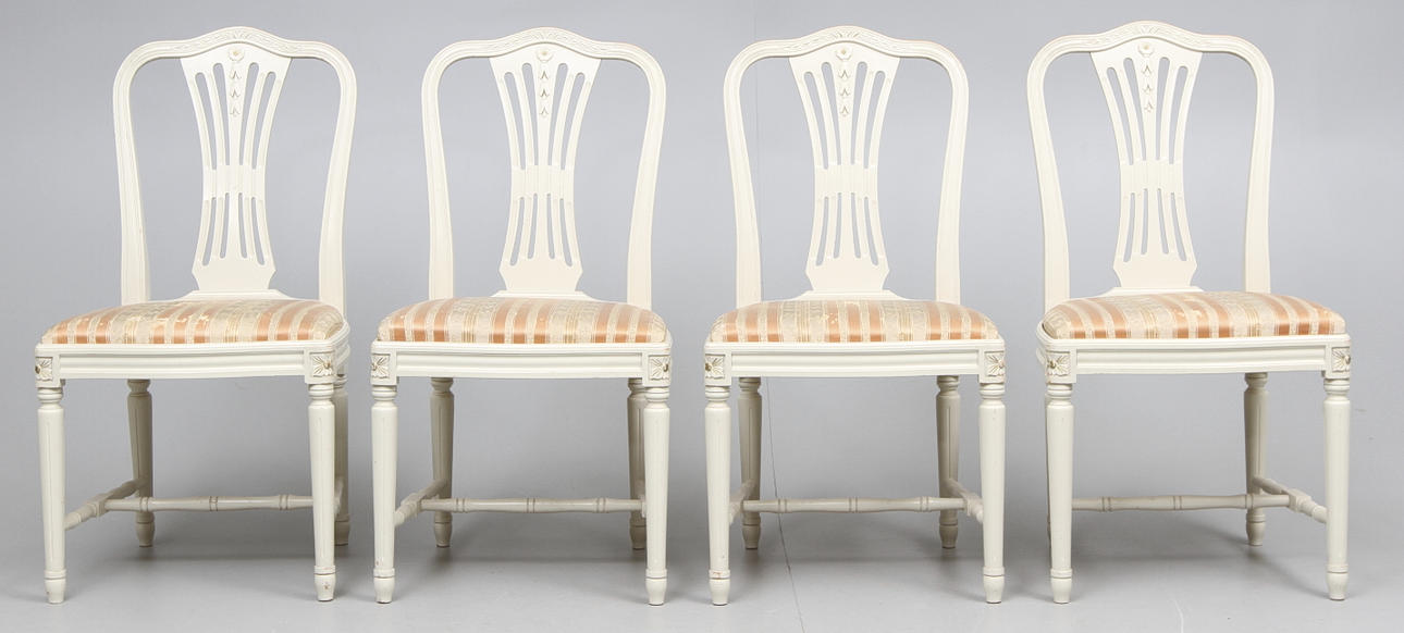 STOLAR, 4 st, Gustaviansk stil, 1900 tal.